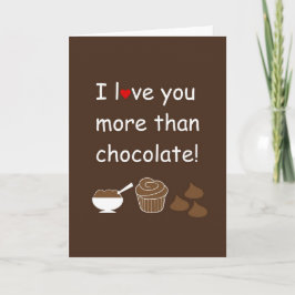 Festividades Eu te amo mais do que Cartão de Chocolate