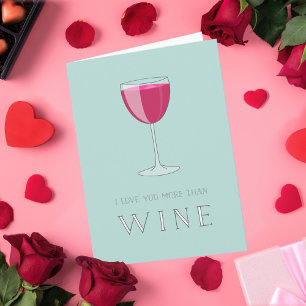 Festividades Eu Te Amo Mais Do Que Cartão De Namorados De Vinho