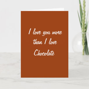 Festividades Eu te amo mais do que eu amo cartão de chocolate