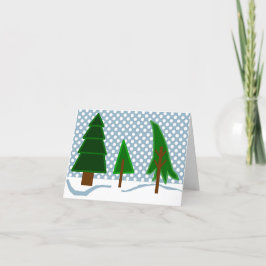 Festividades Evergreens bonitos e simples no Cartão de Férias d