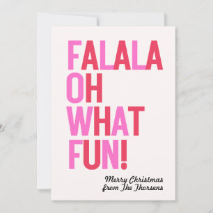 Festividades FA LA LA OH QUE DIVERSÃO Cartão Plano de Férias
