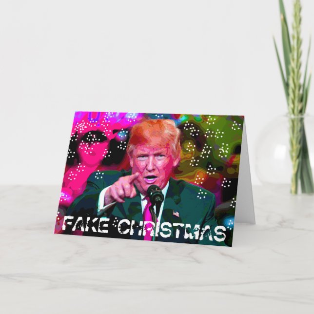 Festividades Falso Natal, Donald Trump Satire Cartão de Natal (Frente)