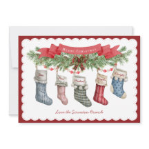 Família de 5 | Cartão de férias plano de Natal