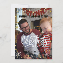Festividades Família de Natal, bebê Papai Noel Cartão de Férias