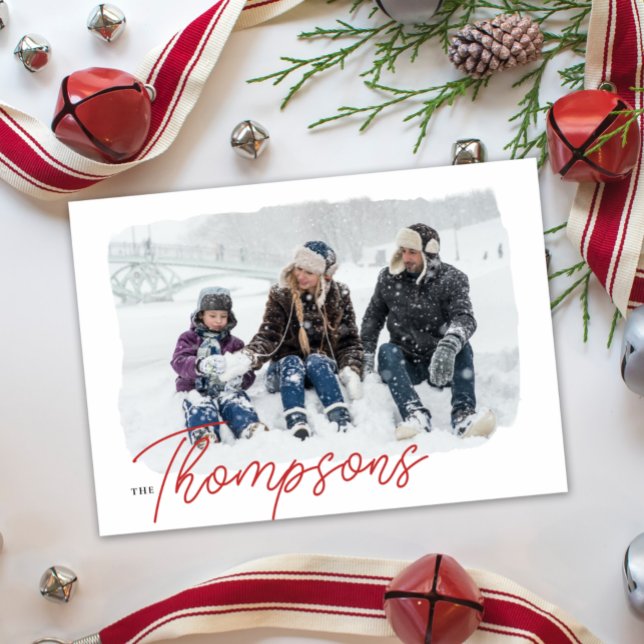 Festividades Família é Tudo Cartão de Natal Moderno com Foto (Criador carregado)