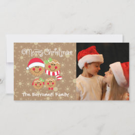 Festividades Família Gingercake Faces de 4 fotos de cartão de N