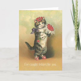 Festividades FELINAS CUIDADAS - Cartão de Namorados para gatos 