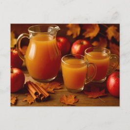 Festividades Feliz Ação de Graças Cartão Postal de Cider de Maç