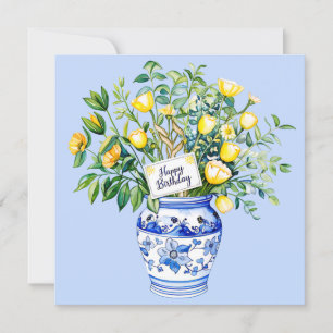 Festividades Feliz aniversário & buquê de flores Cartão de feli