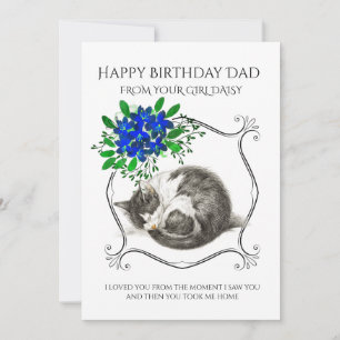 Festividades Feliz Aniversário Do Cartão De Férias De Gato