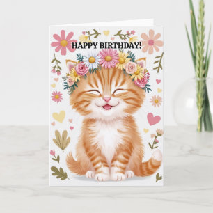 Festividades Feliz Aniversário Do Cartão Engraçado De Gato