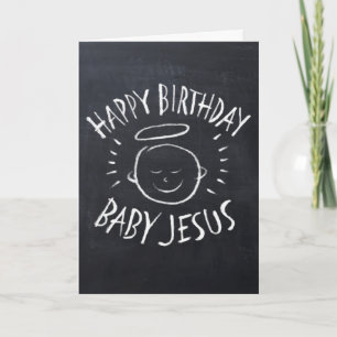 Festividades Feliz Aniversário Jesus - Cartão de Natal de Quadr