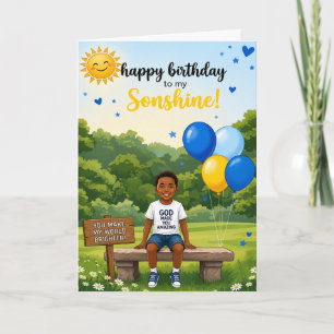 Festividades Feliz Aniversário, Solzinho! Cartão de Aniversário