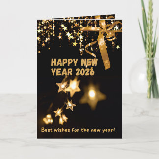 Festividades Feliz Ano Novo 2026 Cartão de Saudação Estrela Dou