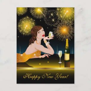 Festividades Feliz ano novo de cartão postal