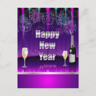 Festividades Feliz ano novo de cartão postal