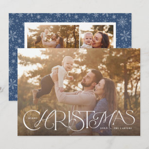 Festividades Feliz Cartão com fotos de Férias de Natal