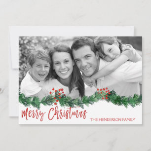 Festividades Feliz Cartão com fotos de Letras com Mão de Nata
