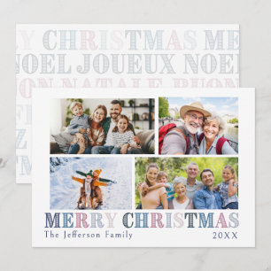 Festividades Feliz Cartão com fotos de Natal
