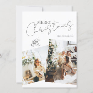 Festividades Feliz Cartão com fotos de Natal