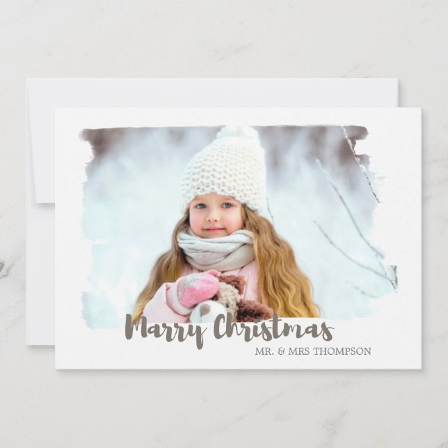 Festividades Feliz Cartão com fotos de Natal (Frente)