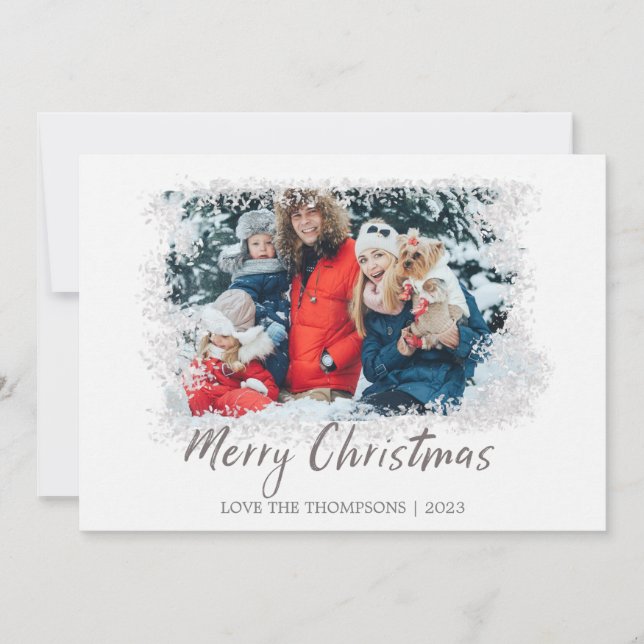 Festividades Feliz Cartão com fotos de Natal (Frente)