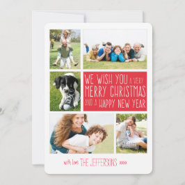 Festividades Feliz cartão com fotos de Natal | Colagem de fotos