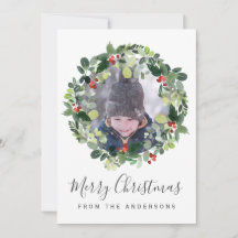 Feliz Cartão com fotos de Natal com Frota de Natal