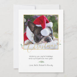 Festividades Feliz Cartão com fotos de Natal Elegante