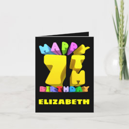 Festividades Feliz Cartão de Aniversário de 7