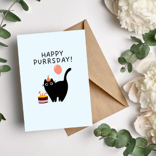 Festividades Feliz Cartão de Aniversário de Gato de Parto