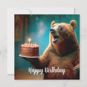 Festividades Feliz Cartão de Aniversário de Urso-de-Vaca