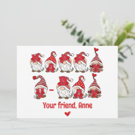 Festividades Feliz cartão de dia dos namorados com letra de Gno