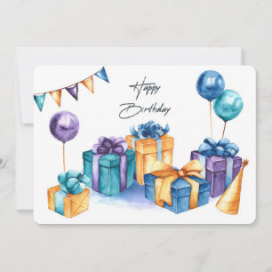 Festividades Feliz Cartão de Férias de Aniversário