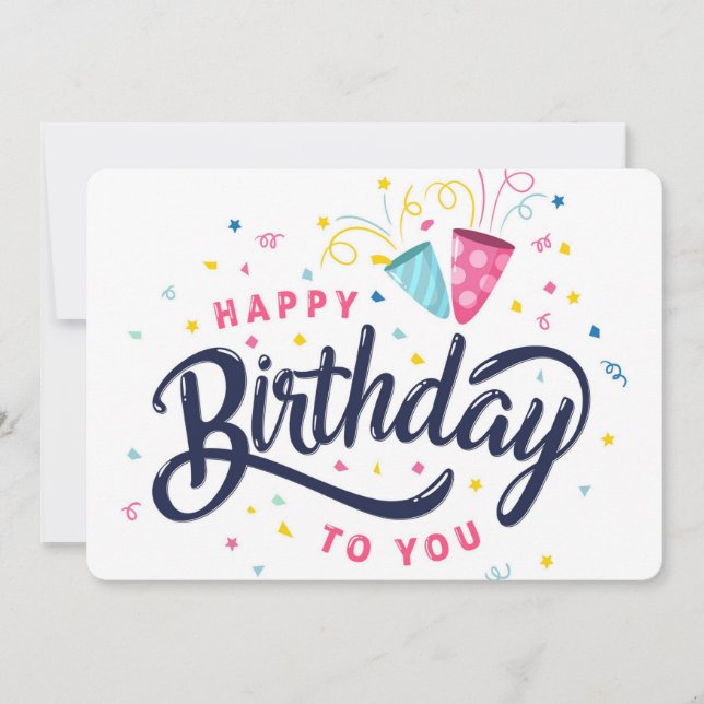 Festividades Feliz Cartão de Férias de Aniversário (Frente)