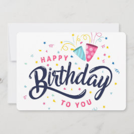 Festividades Feliz Cartão de Férias de Aniversário