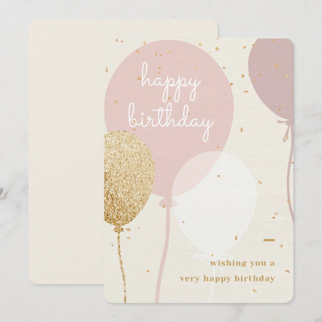 Festividades Feliz Cartão de Férias de Aniversário (Frente/Verso)