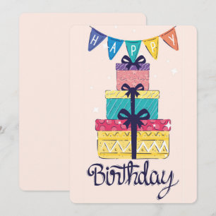 Festividades Feliz Cartão de Férias de Aniversário