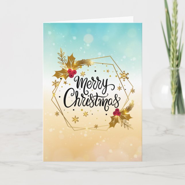 Festividades Feliz Cartão de Natal (Frente)
