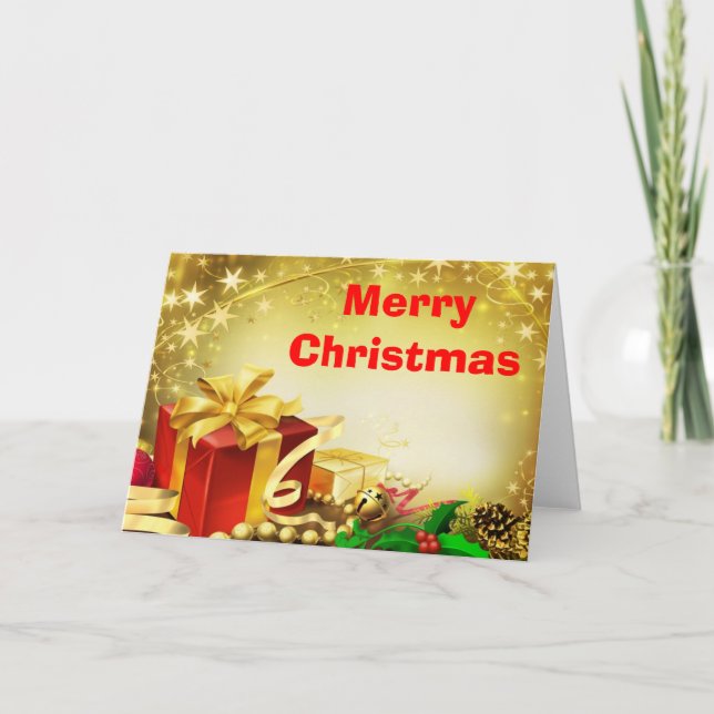 Festividades Feliz Cartão de Natal (Frente)