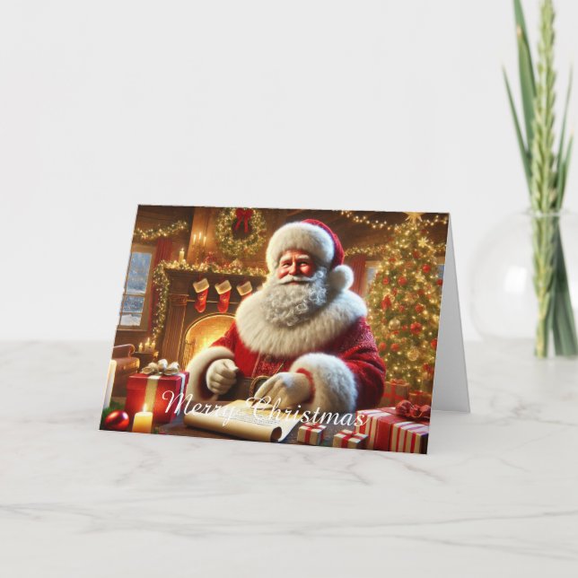 Festividades Feliz Cartão de Natal (Frente)