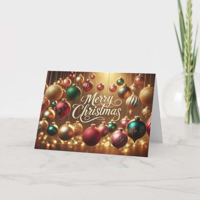 Festividades Feliz Cartão de Natal (Frente)