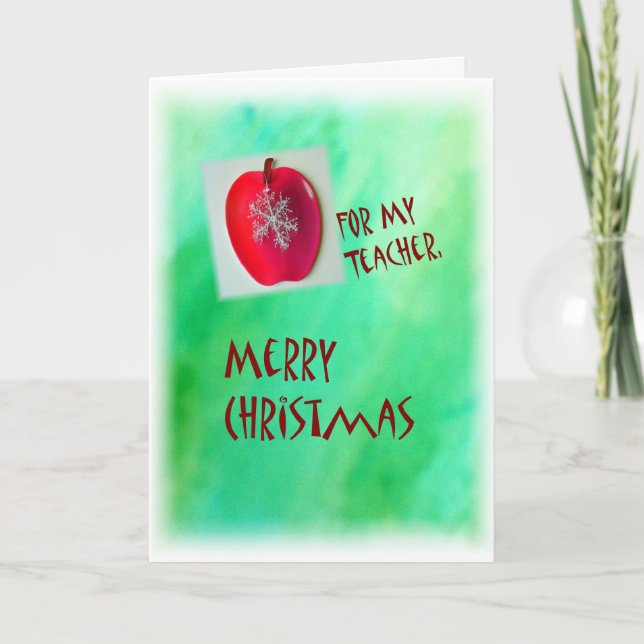 Festividades Feliz Cartão De Natal Para Professora (Frente)