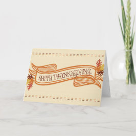 Festividades Feliz Cartão de Saudação de Banner de Ação de Graç