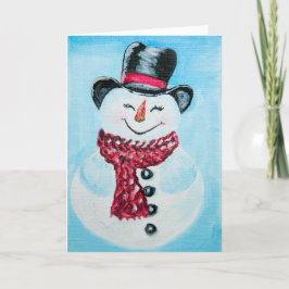 Festividades Feliz Cartão de Saudação Snowman