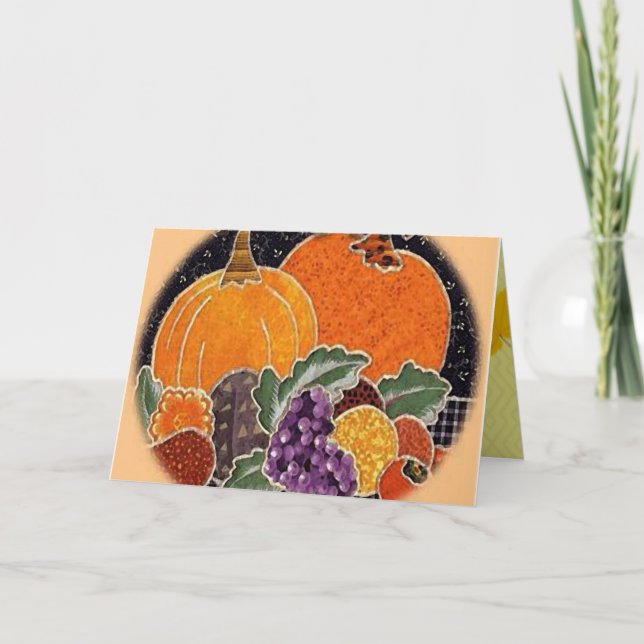 Festividades Feliz Cartão Yummies de Ação de Graças (Frente)