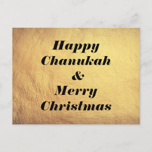 Festividades Feliz Chanukah & Feliz Natal Cartão Postal de Féri