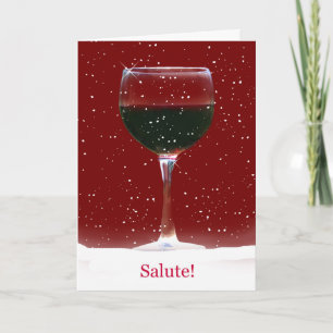 Festividades Feliz Dia das Férias Salute! Cartão de Vinho