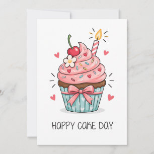 Festividades Feliz Dia do Bolo Cartão de Aniversário Amante d
