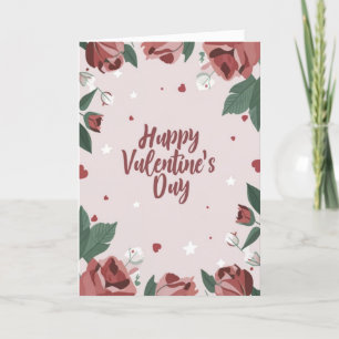 Festividades Feliz Dia dos Namorados Cartão Coração de Rosas Fl